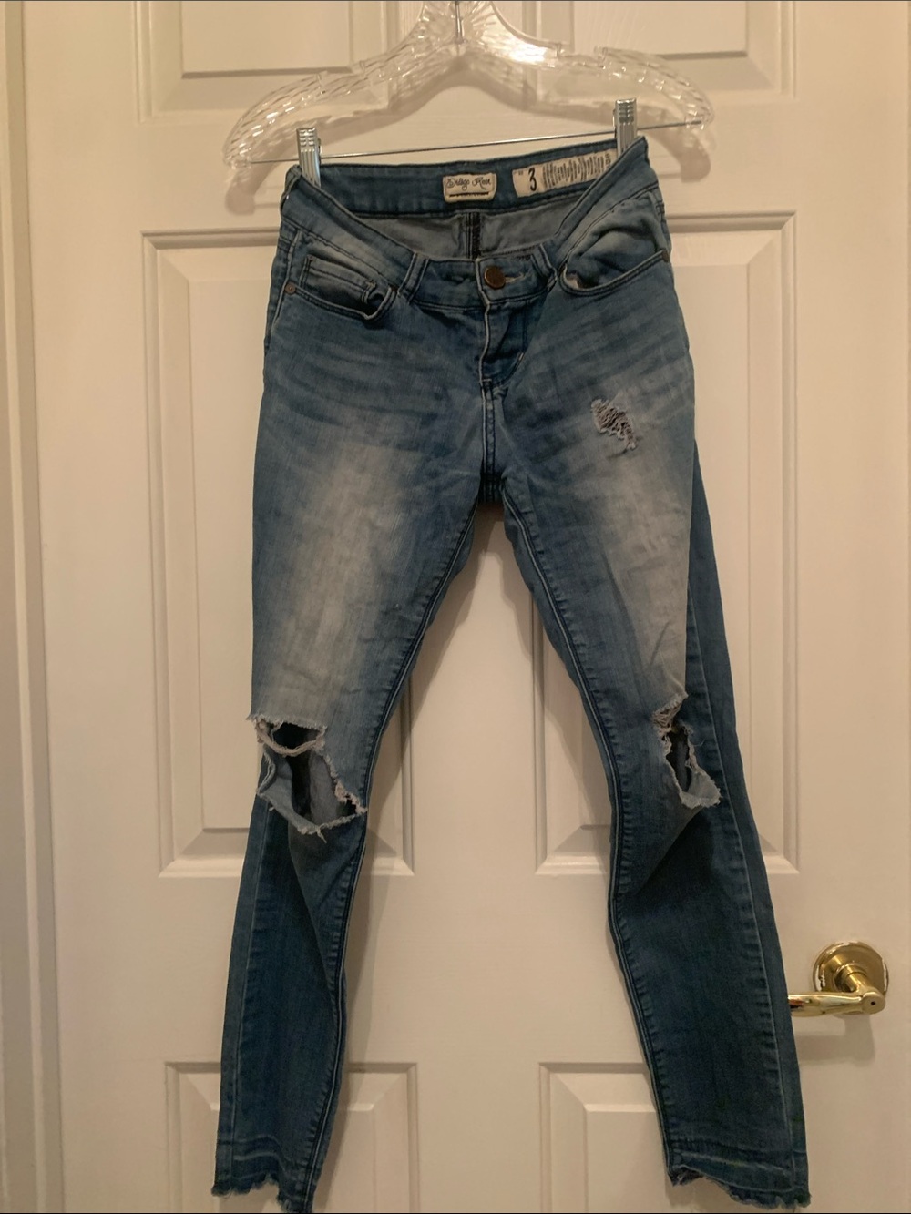 Indigo Rein Light Blue Ripped Skinny Jeans